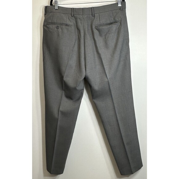 JF J.Ferrar Dress Pants 36x29 Mens Gray Flat Front Slash Pockets Slacks - Picture 4 of 9